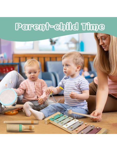 Juego de Instrumentos Musicales Raimy - Madera Montessori 1-3 Años