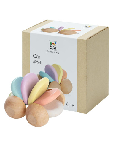 Carrito de Empuje de Madera Plantoys para Bebés 6+ Meses