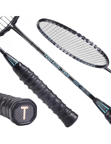 Raquetas de Bádminton TENGAOSI Grafito 2 Pack Livianas