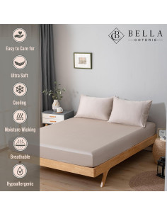 Sábana Ajustable King Bella Coterie Viscosa de Bambú 400 Hilos 2