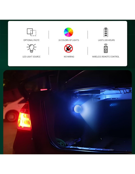 6 Luces LED Inalámbricas KHGUZ para Interior de Automóvil