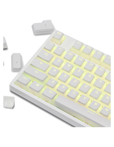 Tapas de Teclado Mecánico Happy Balls PBT Doubleshot Blanca