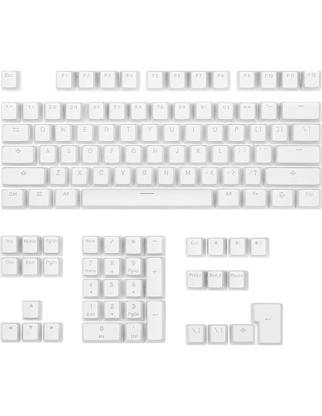 Tapas de Teclado Mecánico Happy Balls PBT Doubleshot Blanca