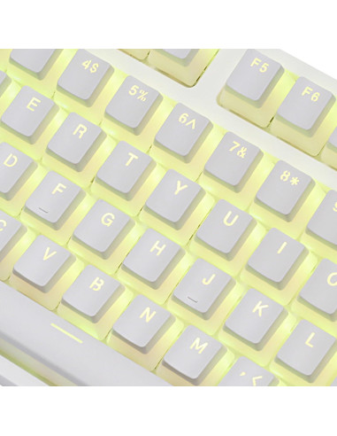 Tapas de Teclado Mecánico Happy Balls PBT Doubleshot Blanca