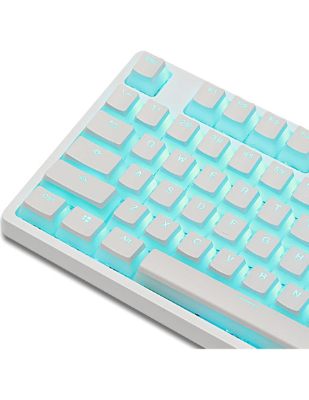 Tapas de Teclado Mecánico Happy Balls PBT Doubleshot Blanca