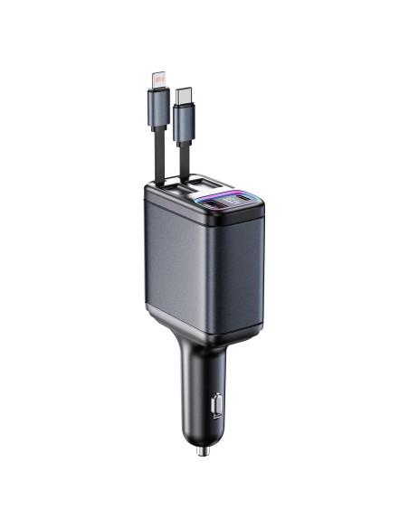 Cargador de coche USB C 5 en 1 SCHUGS 247W con monitor