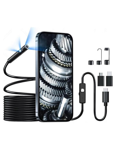 Cámara Endoscopio Doble Lente Lukzaten USB-C para iPhone y Android