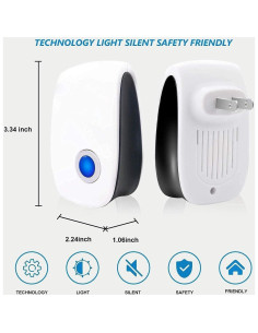 Repelente Electrónico de Plagas Zybeauty 6 Paquetes 111.5 m 2