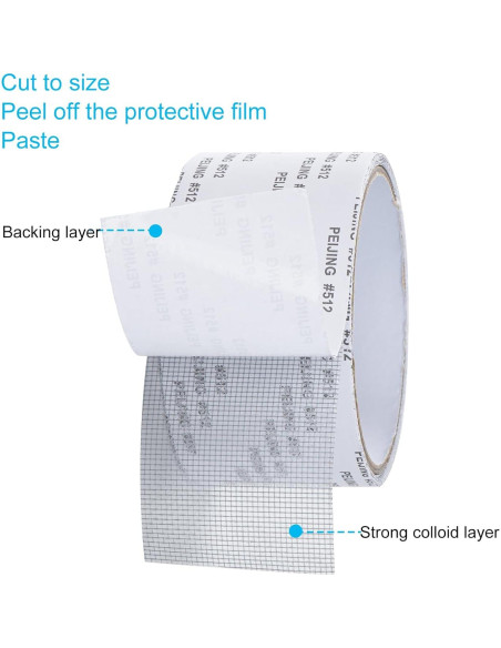 Cinta de Reparación de Pantallas de Ventana Grpoche 5 cm x 1.98 m Cinta de Reparación de Pantallas de Ventana Grpoche 5 cm x 1.98 m