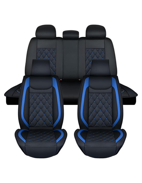 Fundas de Asiento de Coche Nilight Cuero Impermeable 5 Pasajeros