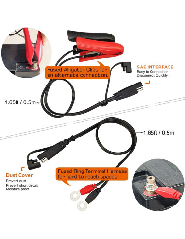 Cargador de Batería Inteligente Suuwer 12V 5A para Coche y Moto