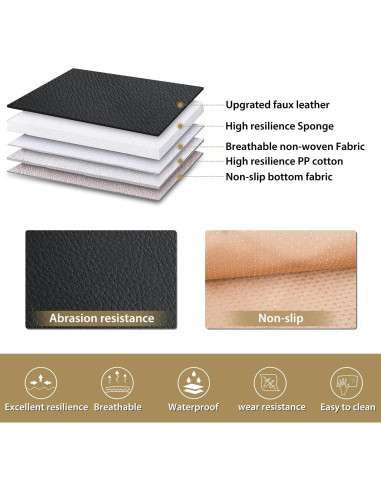 Fundas de Asiento de Coche Nilight Cuero Impermeable 5 Pasajeros