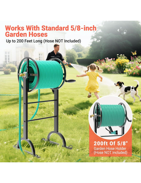Carrete de Manguera de Jardín Maliralt Autónomo 60.96 m Metal