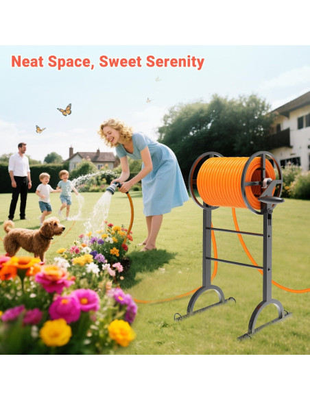 Carrete de Manguera de Jardín Maliralt Autónomo 60.96 m Metal