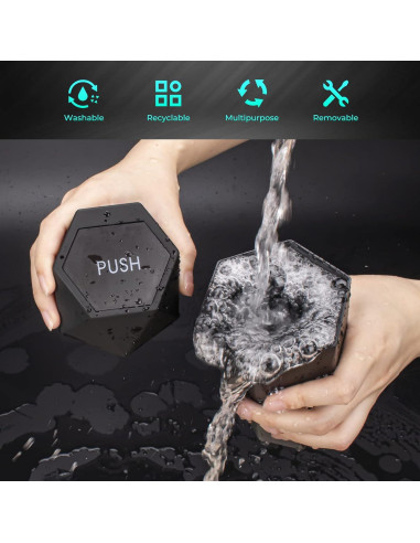 Basurero de Coche Tecfino Mini con Tapa - 2 Paquetes Negro