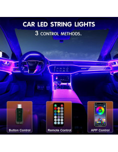 Luces LED de tira para coche Huaxin RGB 698.5 cm Control APP 2