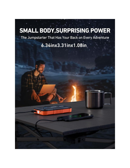 Arrancador de Batería AstroAI S8 Mini 1200A 12V Portátil Naranja