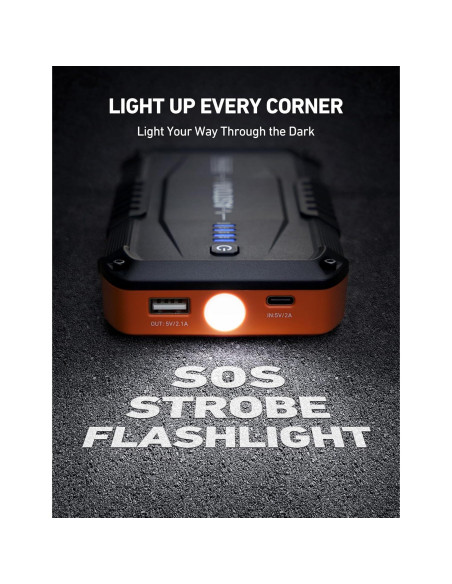 Arrancador de Batería AstroAI S8 Mini 1200A 12V Portátil Naranja