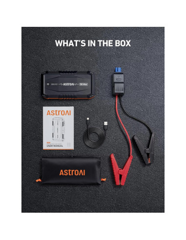 Arrancador de Batería AstroAI S8 Mini 1200A 12V Portátil Naranja