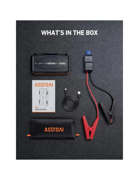 Arrancador de Batería AstroAI S8 Mini 1200A 12V Portátil Naranja