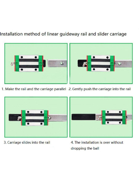 2 Piezas Bloque Deslizante de Carro HGW15CA Mssoomm 15mm