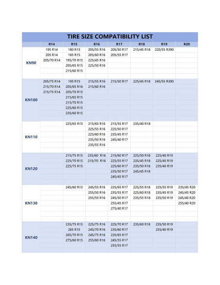 Cadenas de Nieve SCITOO KN140 para Neumáticos 15-20" - Juego de 2