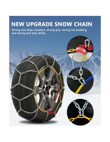 Cadenas de Nieve SCITOO KN140 para Neumáticos 15-20" - Juego de 2