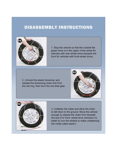 Cadenas de Nieve SCITOO KN140 para Neumáticos 15-20" - Juego de 2