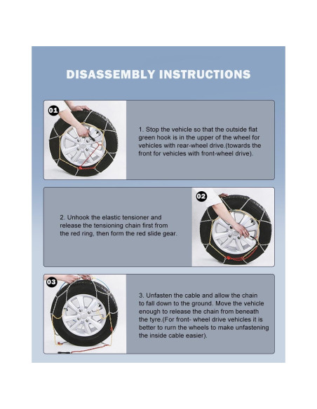 Cadenas de Nieve SCITOO KN140 para Neumáticos 15-20" - Juego de 2
