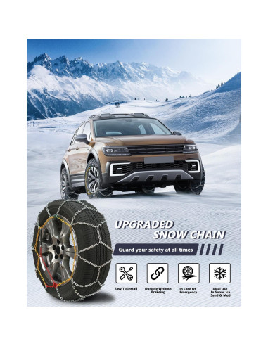 Cadenas de Nieve SCITOO KN140 para Neumáticos 15-20" - Juego de 2