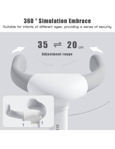 Soporte para Ducha de Bebé Gris 2025 Ajustable Antideslizante