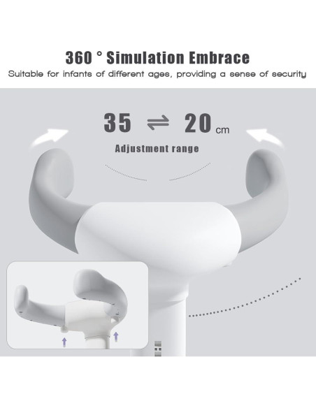 Soporte para Ducha de Bebé Gris 2025 Ajustable Antideslizante