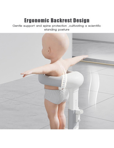 Soporte para Ducha de Bebé Gris 2025 Ajustable Antideslizante