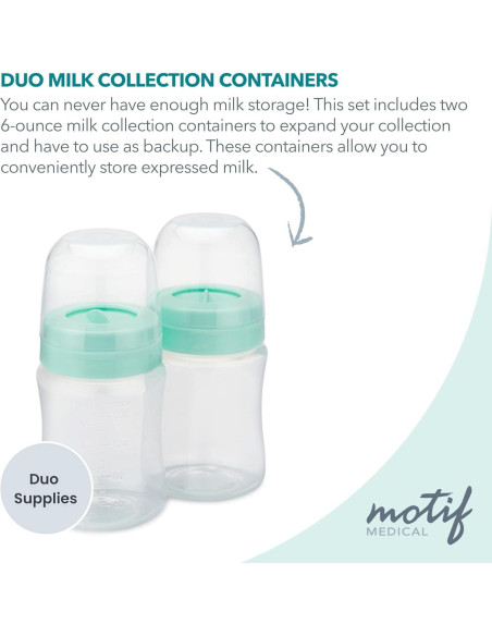 Botellas de Almacenamiento de Leche Materna Motif Medical - 2 Unidades 160 ml