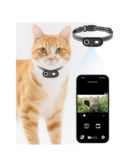 Collar de Cámara para Gatos H88 - Grabación HD 1080P XS