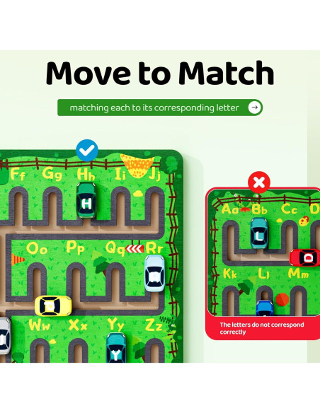 Juguete de Aprendizaje Alfabeto Madera Montessori Tmgooyier