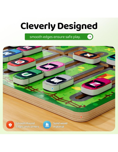 Juguete de Aprendizaje Alfabeto Madera Montessori Tmgooyier