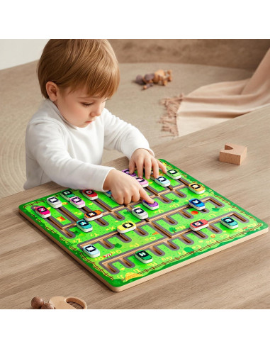 Juguete de Aprendizaje Alfabeto Madera Montessori Tmgooyier