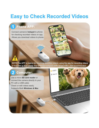 Collar de Cámara para Gatos H88 - Grabación HD 1080P XS