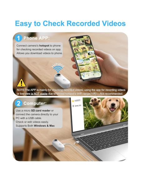 Collar de Cámara para Gatos H88 - Grabación HD 1080P XS