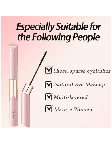 Máscara de Pestañas Okerker 2PCS - Alarga y Volumen, Negro