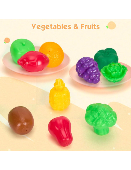 Juego de Cocina para Niños Bruvoalon 56 Piezas Verde