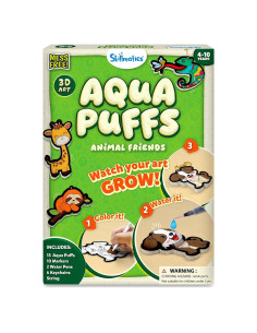 Kit de Arte 3D Skillmatics Aqua Puffs - Animales para Niños