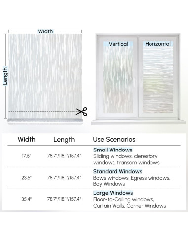 Película de Privacidad DOWELL 44.5x200 cm Vinilo Esmerilado