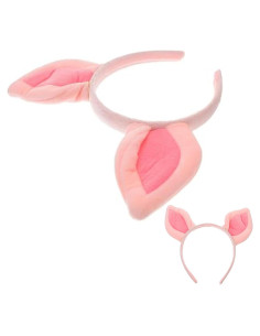 Diadema de Orejas de Cerdo Jarbins Rosa para Niños