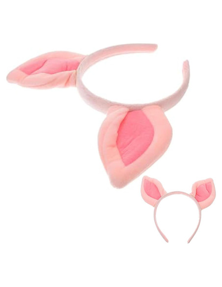 Diadema de Orejas de Cerdo Jarbins Rosa para Niños