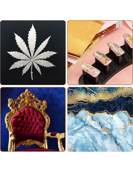 300 Hojas de Foil Dorado Imitación BBTO para Manualidades