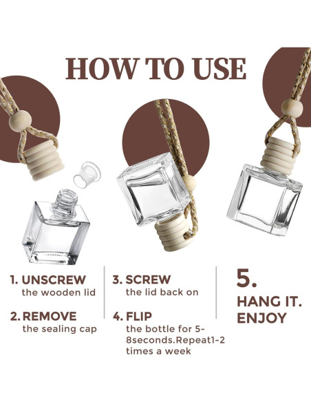 Ambientador Colgante Sándalo Ámbar VUTOLLOSA - 2 Pack Aroma Duradero Ambientador Colgante Sándalo Ámbar VUTOLLOSA - 2 Pack Aroma Duradero