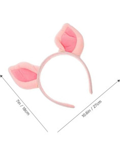 Diadema de Orejas de Cerdo Jarbins Rosa para Niños 2