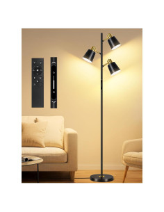 Lámpara de Pie LED OUTON Regulable con Control Remoto 3 Luces